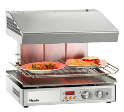 Salamandre électrique 400 V Hi-Light Eco Bartscher - 3 résistances chauffantes - Grille réglable et fonction de maintien en température_0
