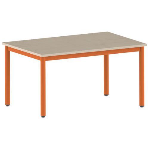 TABLE CARÉLIE 120 X 80 CM FIXE T4 STRAT ÉRABLE PAPAYE 2011 - MOBIDECOR