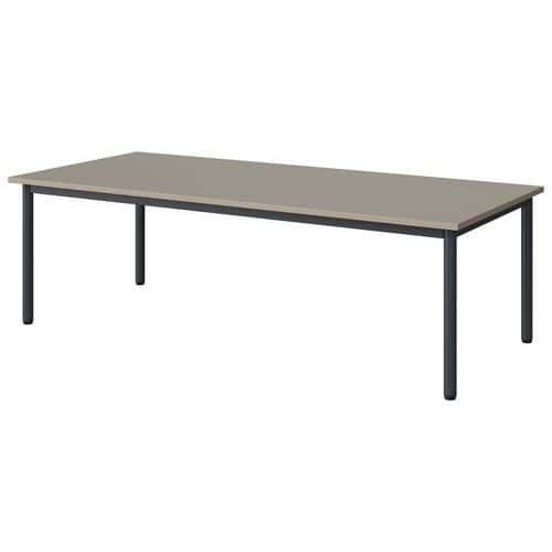 TABLE MALIBU 180X80 T2 4P STRA ABS GRIS U727/GRIS 7016