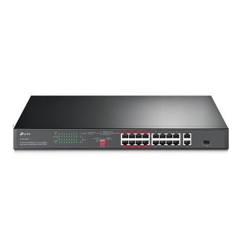 TP-LINK TL-SL1218P COMMUTATEUR RÉSEAU NON-GÉRÉ GIGABIT ETHERNET (10/100/1000) CONNEXION ETHERNET, SUPPORTANT L'ALIMENTATION VIA CE PORT (POE) 1U NOIR