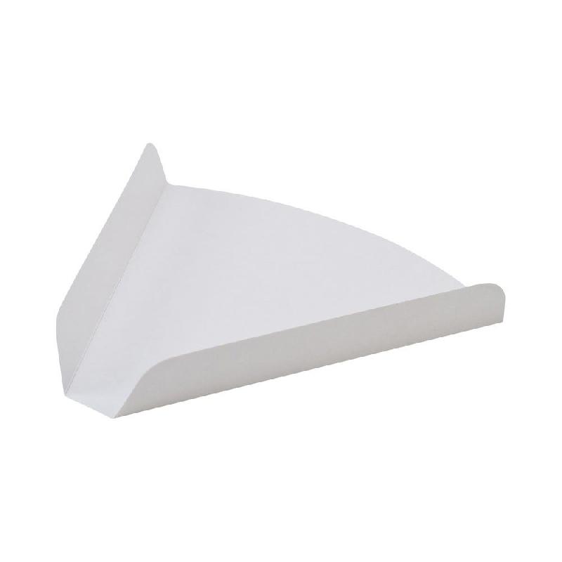 Triangles rainés en carton blanc 18x18x2.5 cm - par 250_0