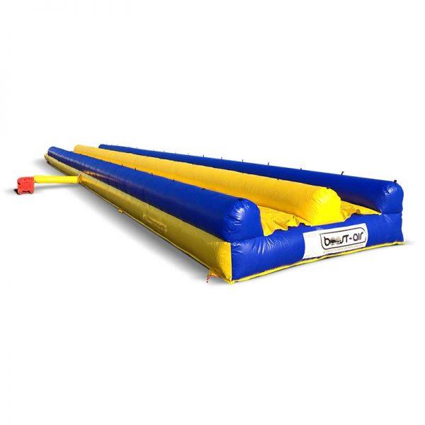 Ventre glisse gonflable Boost-Air - 18m de long avec 2 pistes et piscine en option_0