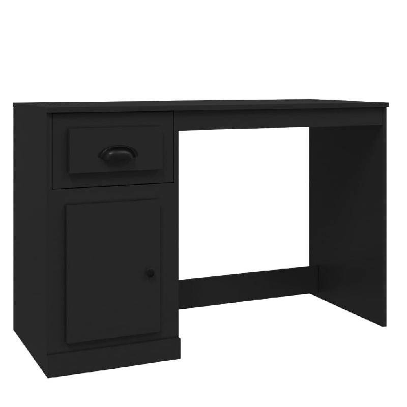 VidaXL Bureau avec tiroir noir 115x50x75 cm bois d'ingénierie Modèle Apex Advance - noir 816473_0