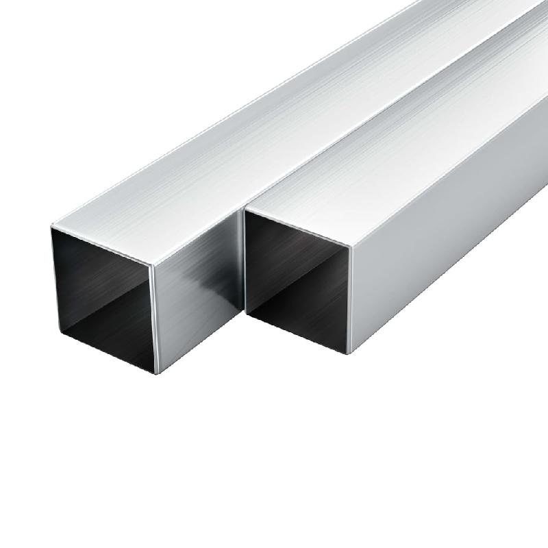Vidaxl tube avec section carrée aluminium 6 pcs 2 m 40x40x2 mm