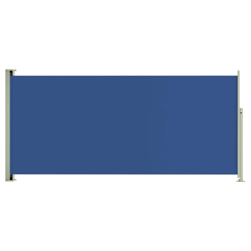 AUVENT PARAVENT STORE BRISE-VUE LATÉRAL RÉTRACTABLE DE PATIO JARDIN TERRASSE BALCON PROTECTION VISUELLE ÉCRAN 140 X 300 CM BLEU 02_0007239_0