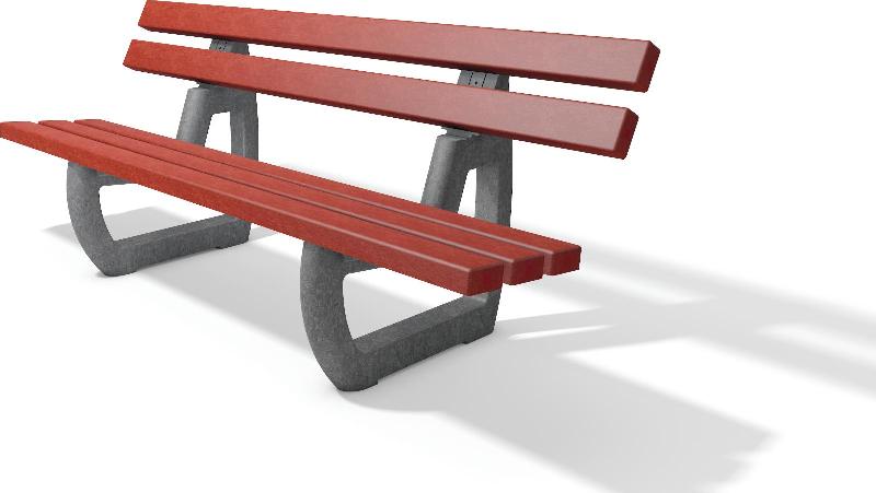 BANC PUBLIC EN PLASTIQUE RECYCLÉ - TIVOLI COULEUR_0