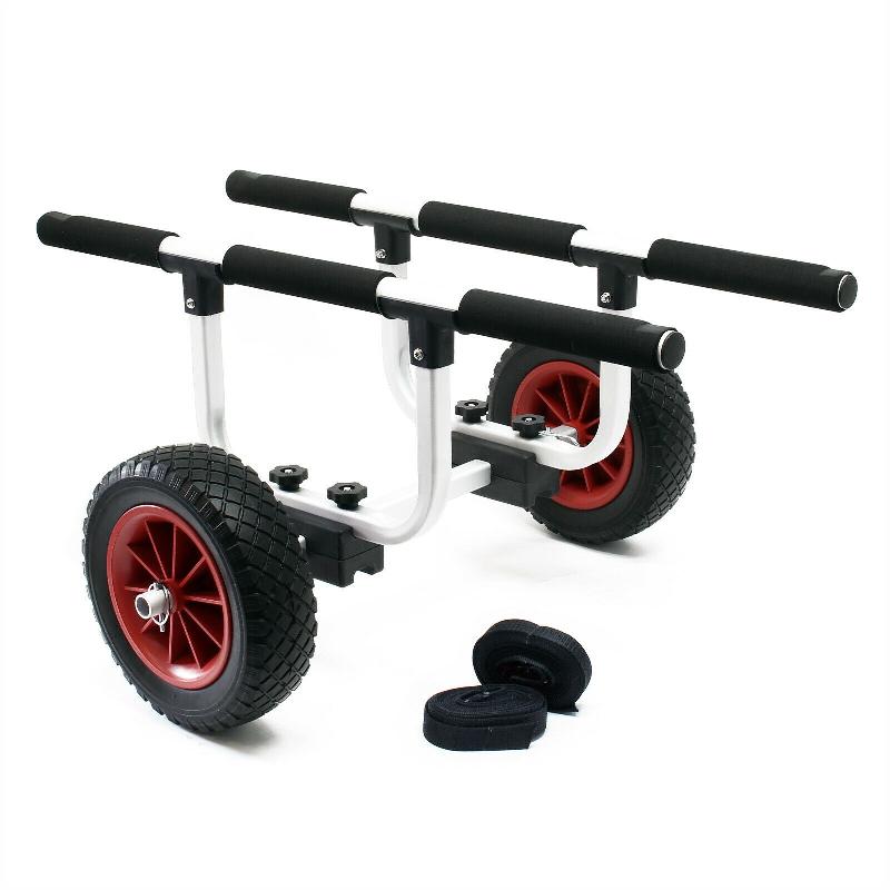 CHARIOT EN ALUMINIUM 90 KG ROUE PU DIAMÈTRE 26CM ET LARGEUR DE SUPPORT RÉGLABLE 16_0002565_0