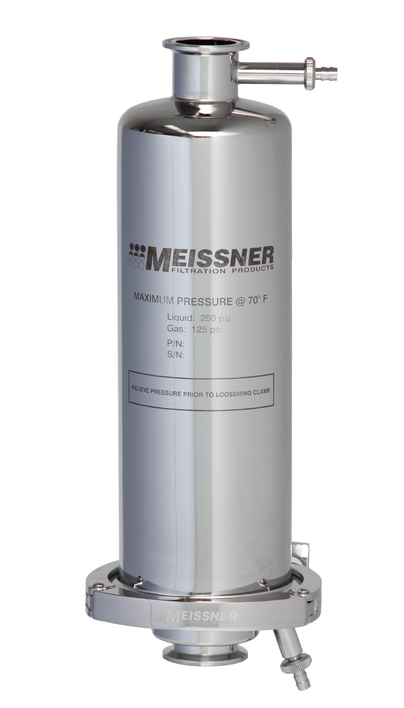 Corps de filtre sanitaire en ligne 1-round en acier inoxydable 316L - pour liquides et gaz haute pureté_0