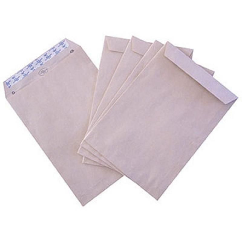 COURONNE BOÎTE DE 250 POCHETTES AVEC FENÊTRE EN KRAFT BLOND ADOUR - 29,9 X 32,4 CM