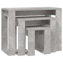 Décoshop26 - Lot de 3 tables d'appoint gigognes en bois d'ingénierie couleur gris béton DEC032725 - 3000259121850_0