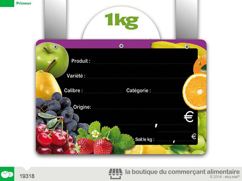 ETIQUETTES PRIX PANIERE FRUITEE