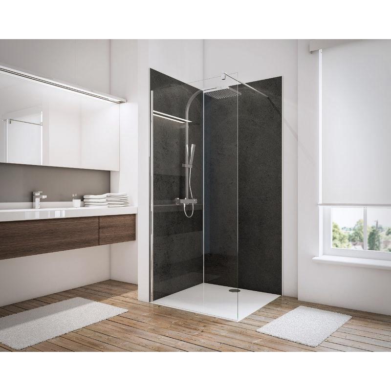 PANNEAU MURAL ARDOISE, REVÊTEMENT POUR DOUCHE ET SALLE DE BAINS, DÉCODESIGN DÉCOR SCHULTE LOT DE 2 PANNEAUX MURAUX 100 X 210 CM + 3 PROFILÉS