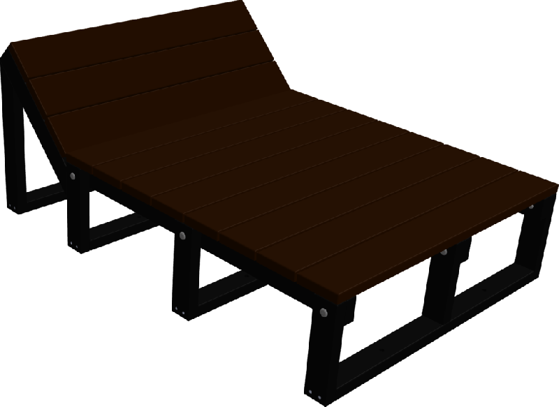 Méridienne double Eko - Fabricant et installateur français Espace Renard - Réf : EK21 - Matériaux durables - Dimensions 1,96m x 1,4m_0