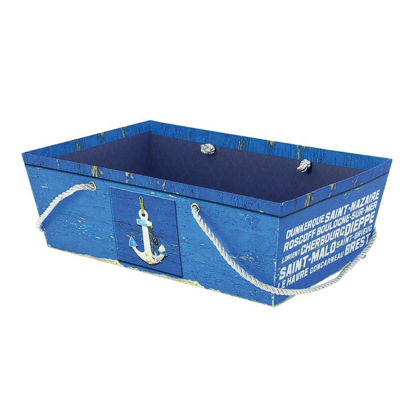 Panier rectangle carton Avitailleur 30x20 - BLEU_0