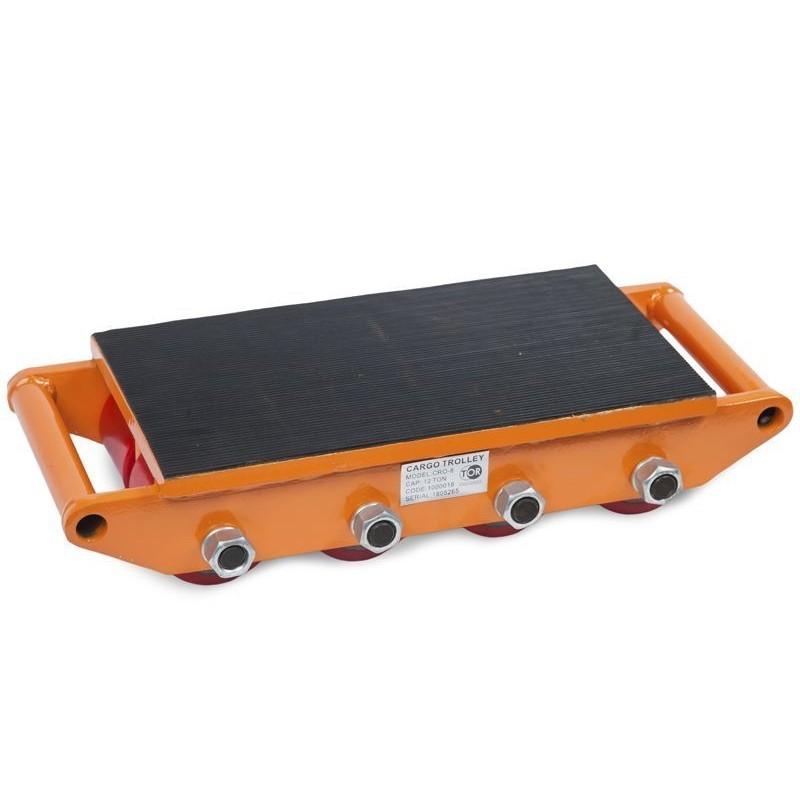 Patin rouleur TOR CRO-8 : 12T - capacité 12 tonnes - roues en polyuréthane - dimensions 510x210x95_0