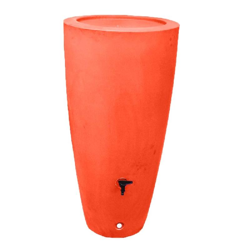 PLAST'UP ROTOMOULAGE Pot conique récupérateur d'eau de pluie aérien 200l - ORANGE - orange 0669014882479_0