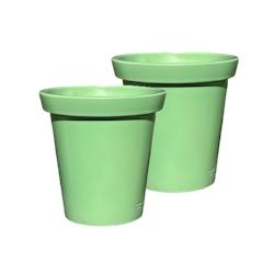 PLAST'UP ROTOMOULAGE Pot de fleurs rond xxl delight 200l - lot de 2 - VERTPISTACHE - vert 0637962082593_0