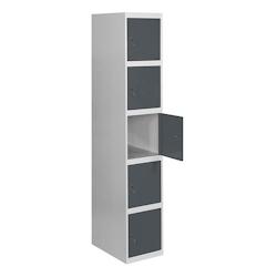 SimonRack Cassier métallique 5 portes INITIAL démonté GRIS/ANTHRACITE 1800x400x500 mm (haut x largeur x profondeur) - 8425437107528_0
