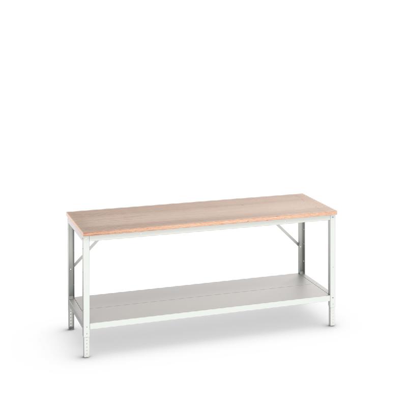 16922026.16 - Verso établi avec ossature, tablette et plateau multiplis - 2000x800x780-930 mm - RAL 7035_0