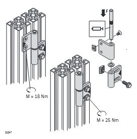 Charnière ajustable pour le montage de portes lourdes de grandes  dimensions_0