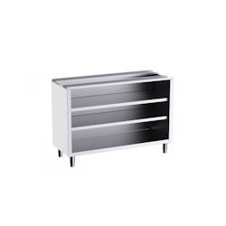 Distform Table Inox de Comptoir 2 Étagères sans Plan de Travail Gamme 600 Acier inoxydable 1500x600x600x1050mm - 641094201913_0