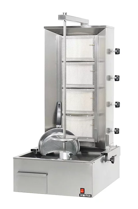 Doner Kebab Grill gaz infrarouges 4 brûleurs 100 kg VIMITEX 904TR_0