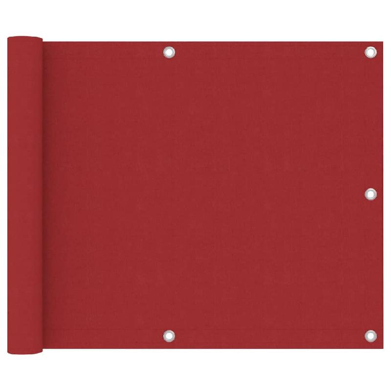 ÉCRAN DE BALCON BRISE PARE VUE PROTECTION CONFIDENTIALITÉ 75 X 500 CM TISSU OXFORD ROUGE 02_0010357_0