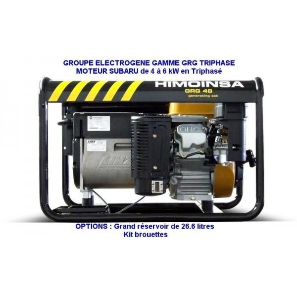 GROUPE ÉLECTROGÈNE GÉNELEC 4000W MOTEUR SUBARU ESSENCE GRG-48 ET