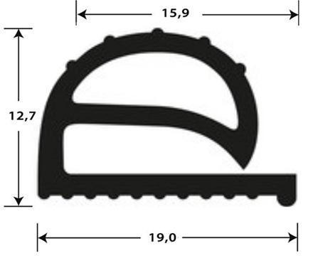 Joint pvc plat sans aimant pour meubles frigos jpf-022_0