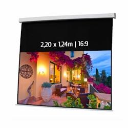 KIMEX Ecran de projection motorisé 2,20 x 1,24m - Format 16:9 - 3700685401242_0