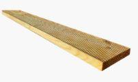 Lame de terrasse en bois classe 3 - Belexwood - Pin raboté - Vert olive - Longueur 2,40m - 19/28mm d'épaisseur - 96/145mm de largeur_0