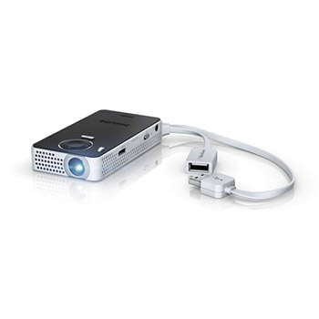 Picoprojecteur DLP LED Philips PPX4350W - 50 lumens, résolution 640x360 px, format 16/9, compatible Android et Apple_0