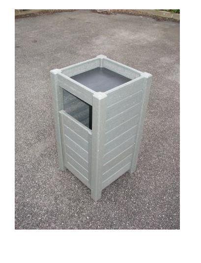 Poubelle cendrier 100L recyclée - PCCEND100 - PolyAl recyclé - Résistante et durable_1