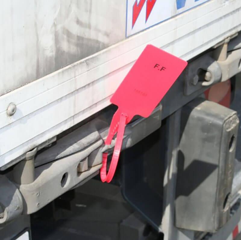 Scellé à grande platine - PP - Longueur 350 mm - Tige 7.3 mm - Rouge_0