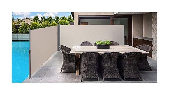 Mobilier jardin et piscine-Brise vue Rétractable de terrasse | Guyane