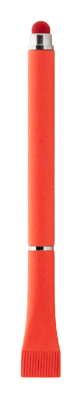 Stylo stylet - bille en papier recyclé - tactile avec capuchon coloré - encre bleue_0