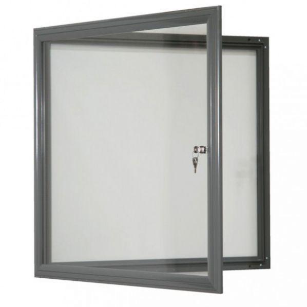 Vitrine fine d'extérieur gris - vitre plexi 8 x A4_0