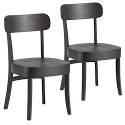 VS Venta-stock Pack de 2 chaises Nala couleur Noir, Bois massif - noir Bois massif I23110_0