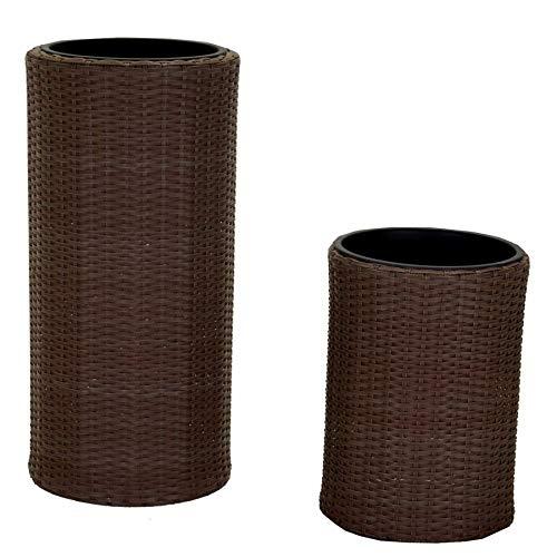 Pot de fleurs multicolore VACCHETTI GIUSEPPE - Ø36 H50 et Ø39 H81 - Polyrotin 3mm_0
