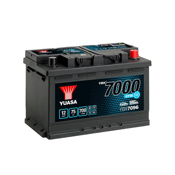 BATTERIE VOITURE YUASA START-STOP EFB YBX7096 12V 75AH 700A_0