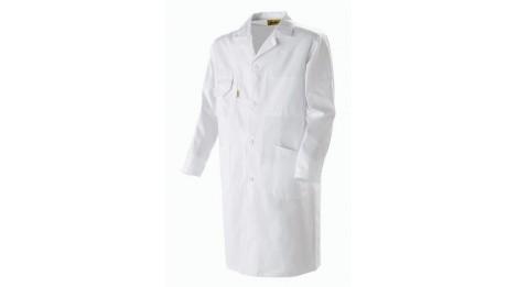 BLOUSE DE LABORATOIRE HOMME BLANCHE 100% COTON BOUTONS MOLINEL 3360 - TAILLES VÊTEMENTS - XS_0