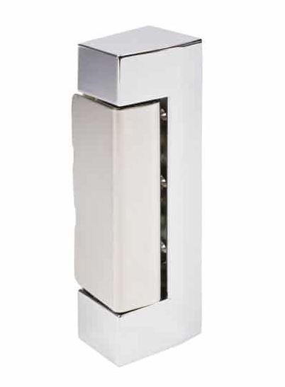 Charnière Fermod 525 - interchangeable gauche/droite, finition chromé brillant, cache inox pour portillons_0