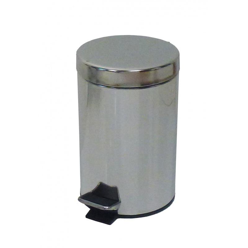 Collecteur à pédale 5l inox miroir_0