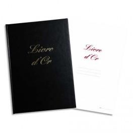 ELVE LIVRE D'OR FORMAT 22X17CM NOIR 148 PAGES. COUVERTURE ASPECT CUIR