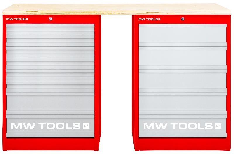 Établi modulaire Multiplex avec 2 armoires à tiroirs 5T & 8T 1500 mm MW Tools MOD15L58_0