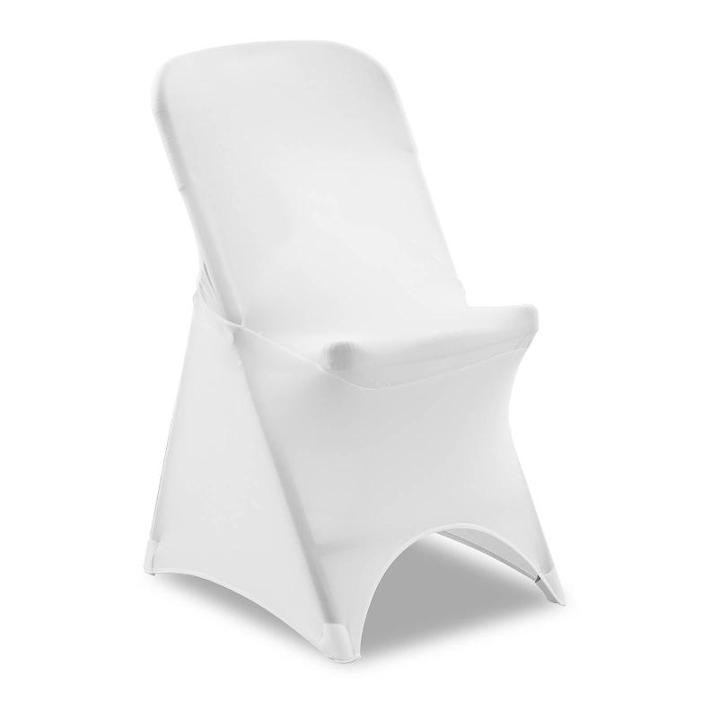 HOUSSE POUR CHAISE COUVRE-CHAISE PROTÈGE CHAISE EXTENSIBLE DE MARIAGE (TISSU EXTENSIBLE, MATÉRIAU : ÉLASTHANNE, COLORIS : BLANC, LAVABLE) 14_0004368_0