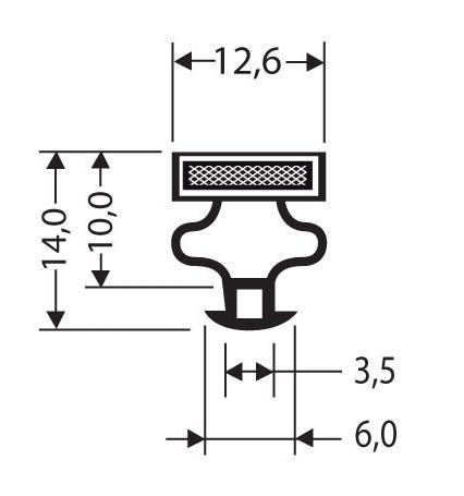 Joint pvc magnetique pour meubles frigos jpc-107_0