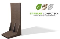 Mur de soutènement l transportable et manipulable en plastique recyclé brun avec hauteur 55cm_0