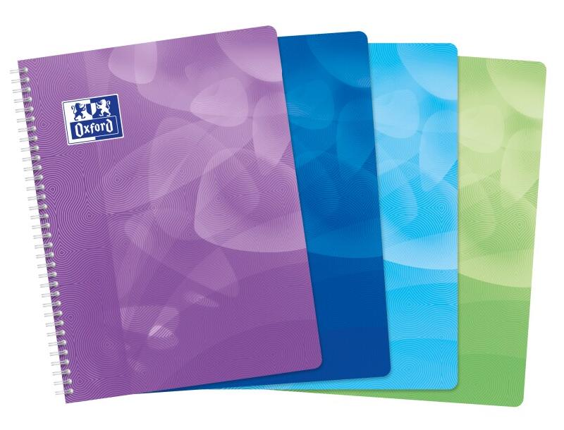 Oxford Lot de 5 Cahier Lagoon rel. Intégrale 24x32, 100p./50 feuilles 90g/m², Séyès, coloris assortis (4) - 3020120097022_0