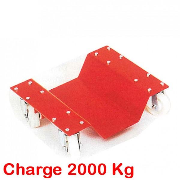 Plateau roulant surbaissé - Charge lourde 2000 kg - Acier plié 6 mm - Marque Rolléco_0